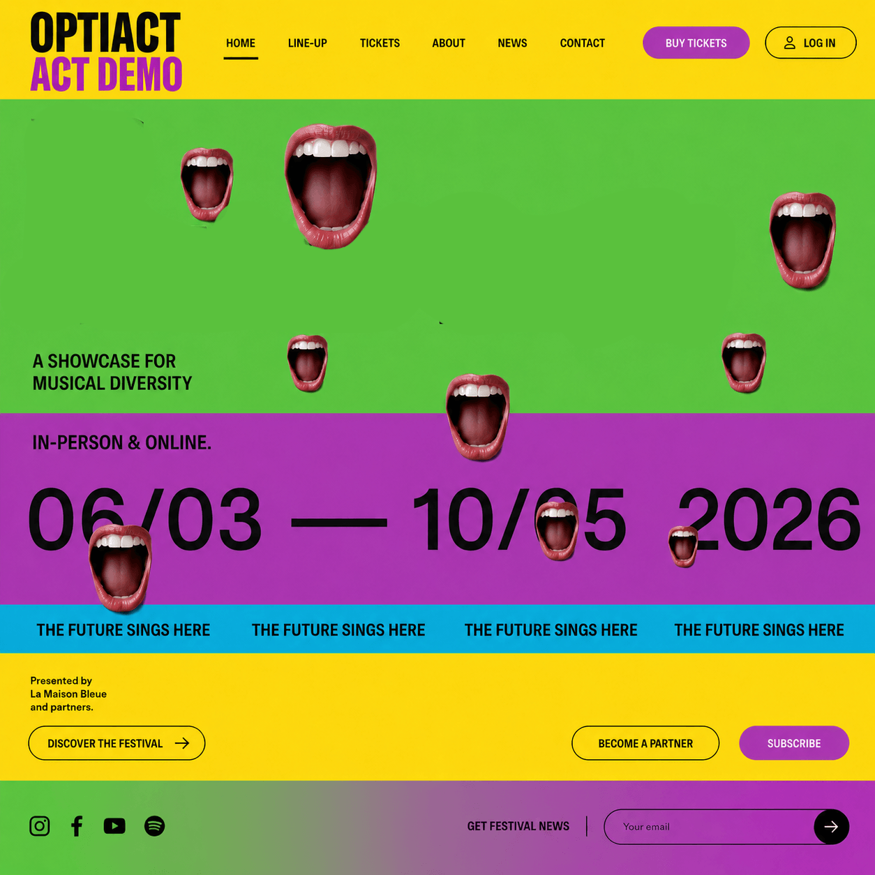 Optiact website design example 5