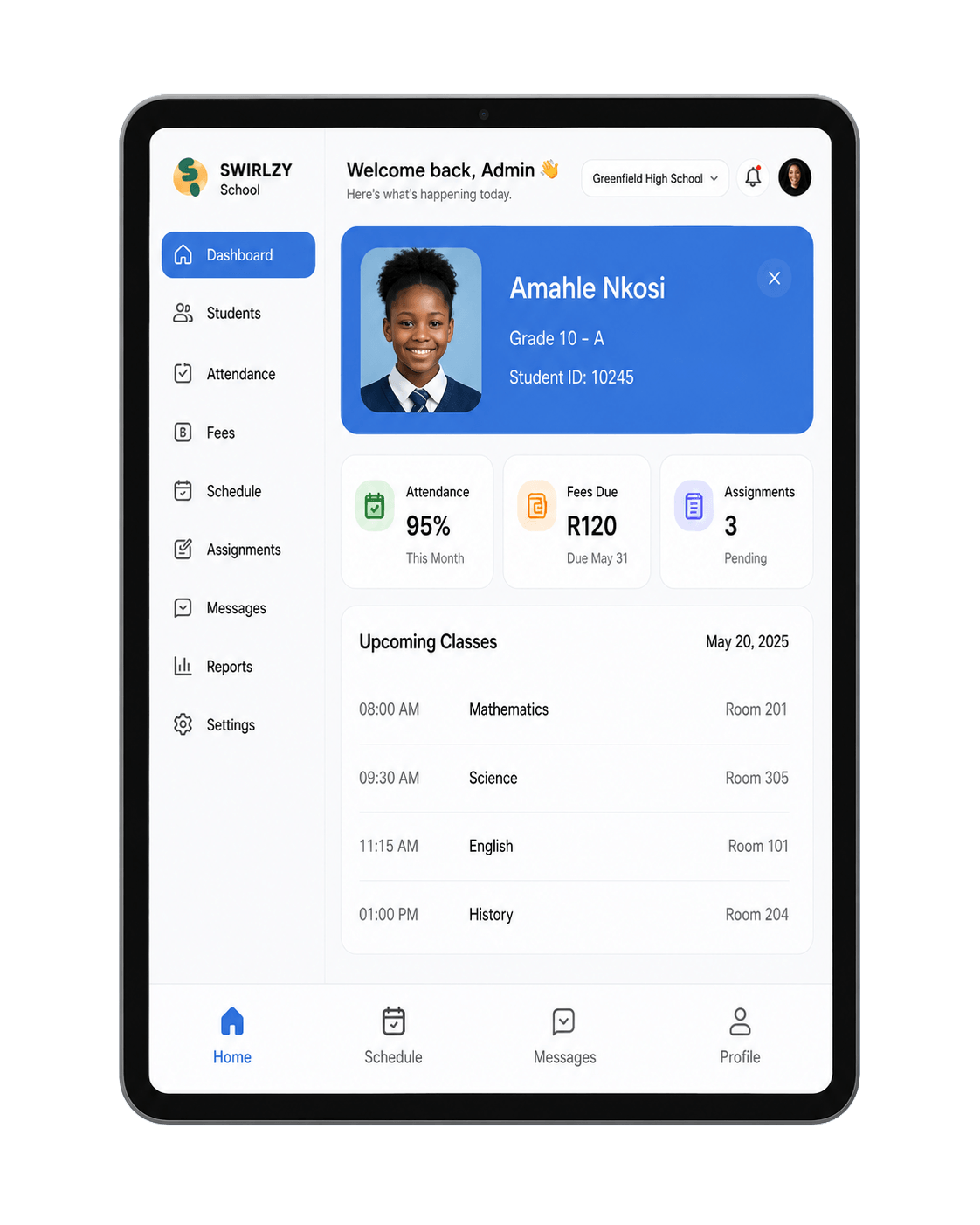 School and childcare management mobile application